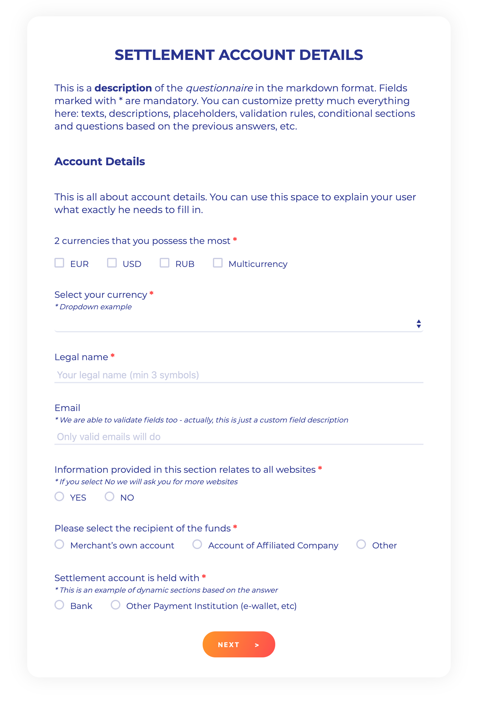 WebSdk Quiz